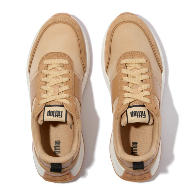 FitFlop F-mode flow sneaker nylon & suede mix IK8 large