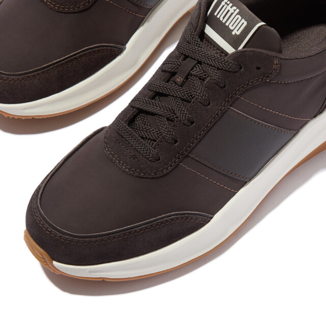 FitFlop F-mode flow sneaker nylon & suede mix IK8 large