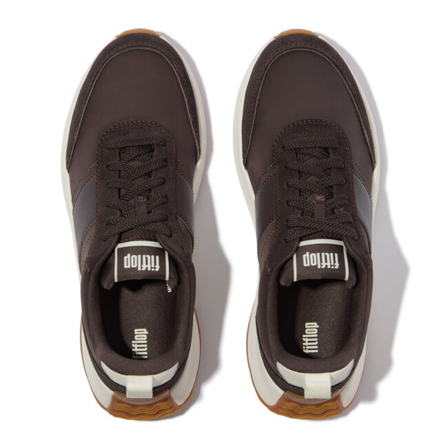 FitFlop F-mode flow sneaker nylon & suede mix IK8 large