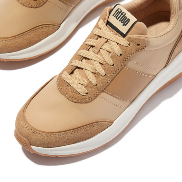 FitFlop F-mode flow sneaker nylon & suede mix IK8 large