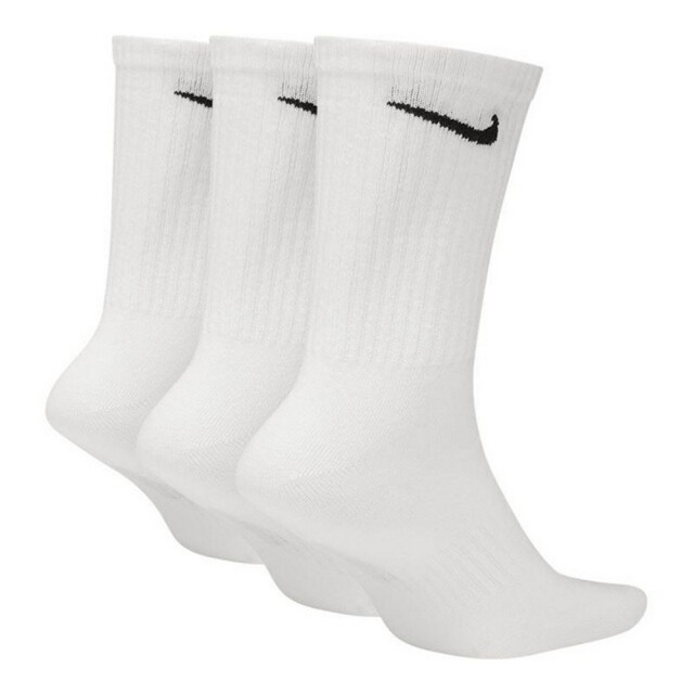 Nike Uniseks adult logo lichtgewicht everyday crew sokken (set van 3) UTPP3941_white large