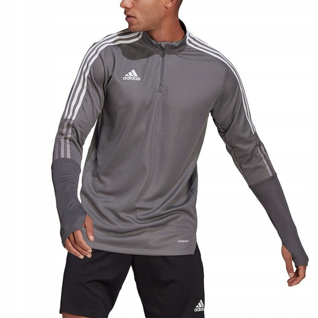 Adidas Heren tiro 21 quarter zip training top UTPP2077_grey large