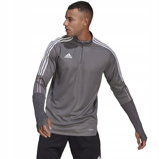 Adidas Heren tiro 21 quarter zip training top UTPP2077_grey large