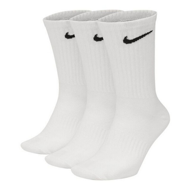 Nike Uniseks adult logo lichtgewicht everyday crew sokken (set van 3) UTPP3941_white large