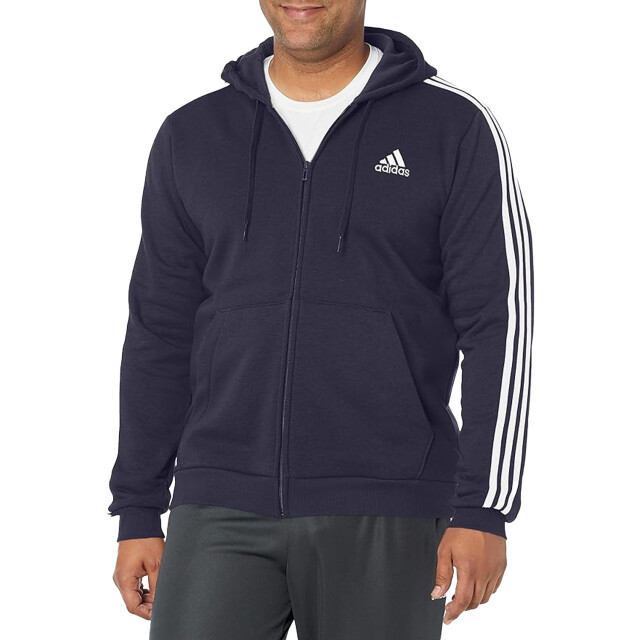 Adidas Heren essentials 3 stripes fleece hoodie UTPP1390_navyblue large