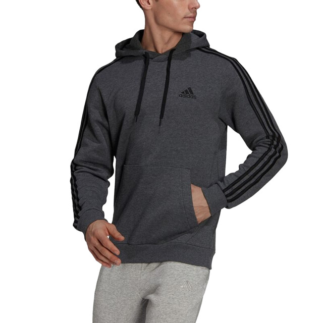 Adidas Heren essentials 3 stripes fleece hoodie UTPP1390_black large