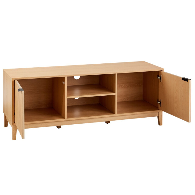 CaliCosy Tv-meubel met 2 open vakken en 2 deuren met geribbelde fronten l140 cm bologne 3205800 large