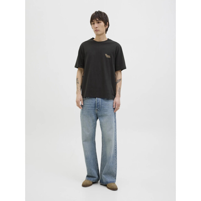 Jack & Jones Heren t-shirt jorhydra loose fit ronde hals zwart 12277582-Black large