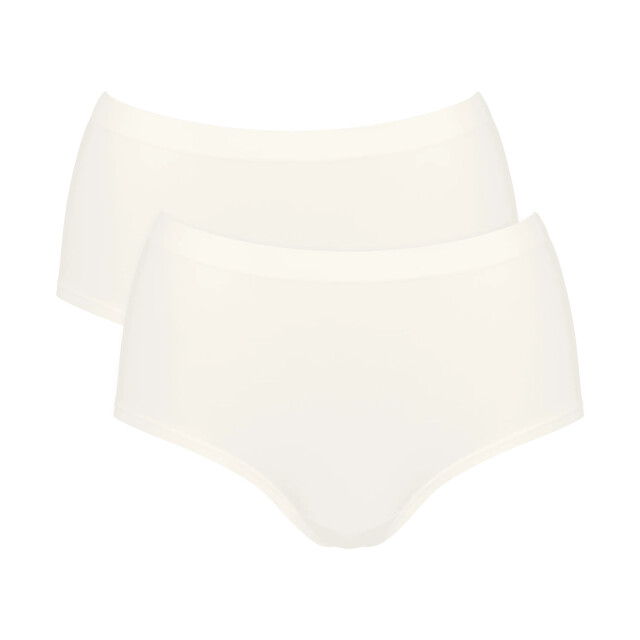 Sloggi Go sense highwaist 2-pack 00gz silk Sloggi GoSenseHighwaist2 pack 10224852 00GZSilkWhite large