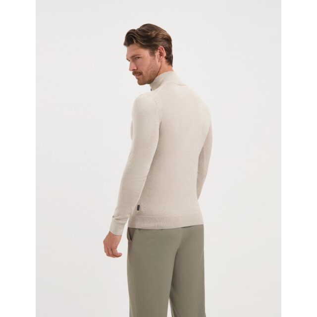 Saint Steve Cas 19480 20006 sand melange heren half zip trui 20006 Sand Melange/CAS 19480 large