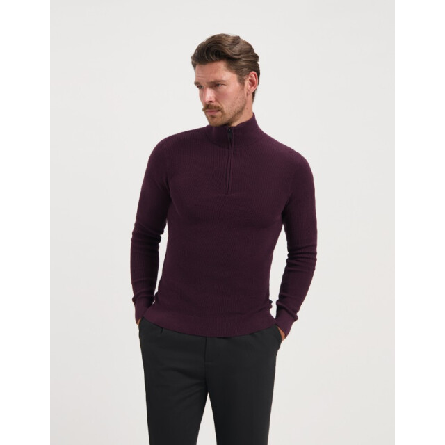 Saint Steve Dominic 240906 80012 plum melange heren trui 80012 Plum Melange/DOMINIC 240906 large