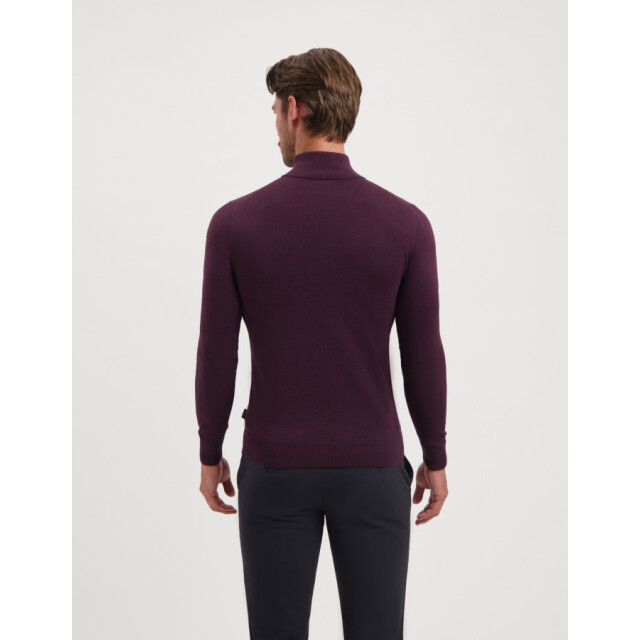 Saint Steve Cas 19480 80012 plum melange heren  half zip trui 80012 Plum Melange/CAS 19480 large
