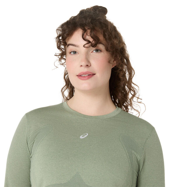 Asics road seamless ls top hardloop t-shirt lange mouw zomer dames - 071887_200-L large