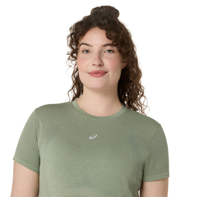 Asics road seamless ss top hardloop t-shirt korte mouw zomer dames - 071888_200-L large
