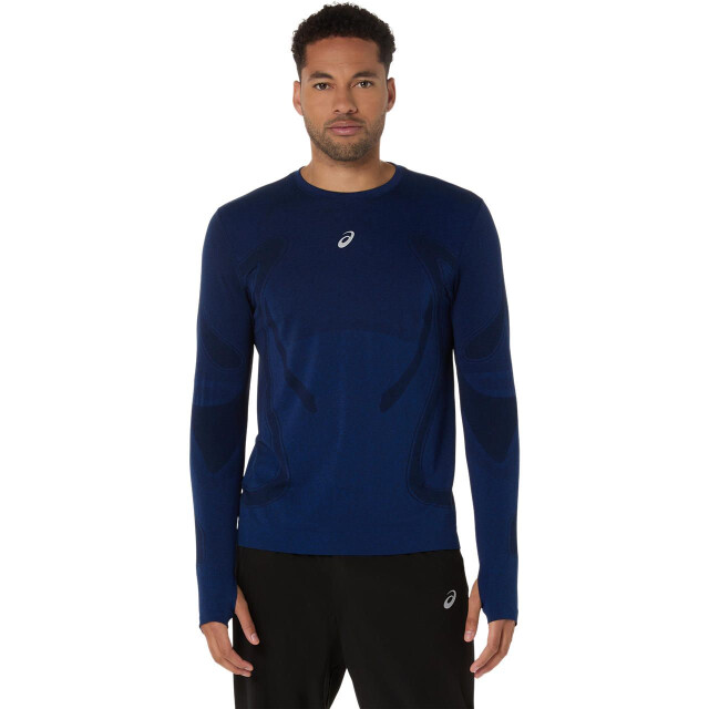 Asics road seamless ls top hardloop t-shirt lange mouw zomer heren - 071885_200-L large