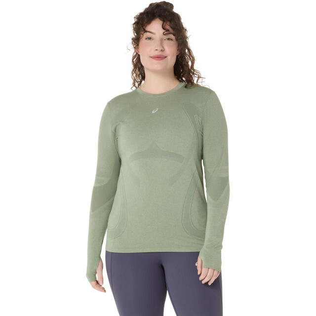 Asics road seamless ls top hardloop t-shirt lange mouw zomer dames - 071887_200-L large