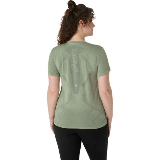 Asics road seamless ss top hardloop t-shirt korte mouw zomer dames - 071888_200-L large