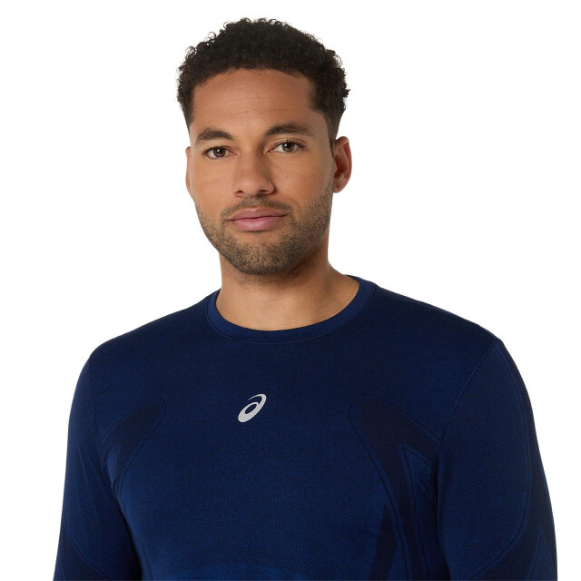 Asics road seamless ls top hardloop t-shirt lange mouw zomer heren - 071885_200-L large