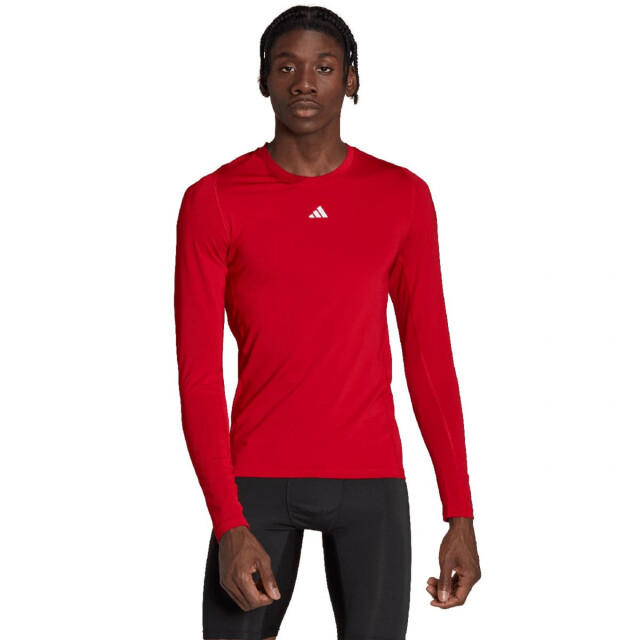 Adidas Heren aeroready techfit t-shirt met lange mouwen UTPP3805_red large