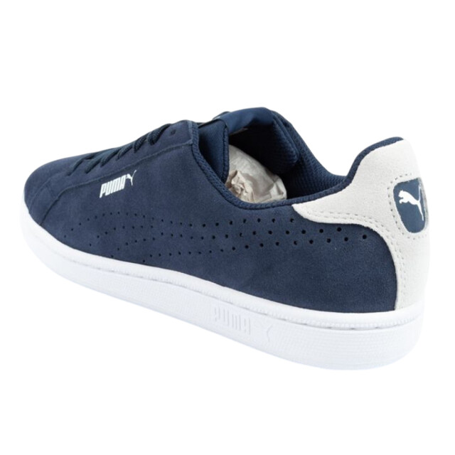 Puma Heren smash perf leather trainers UTPP1209_whitenavyblue large