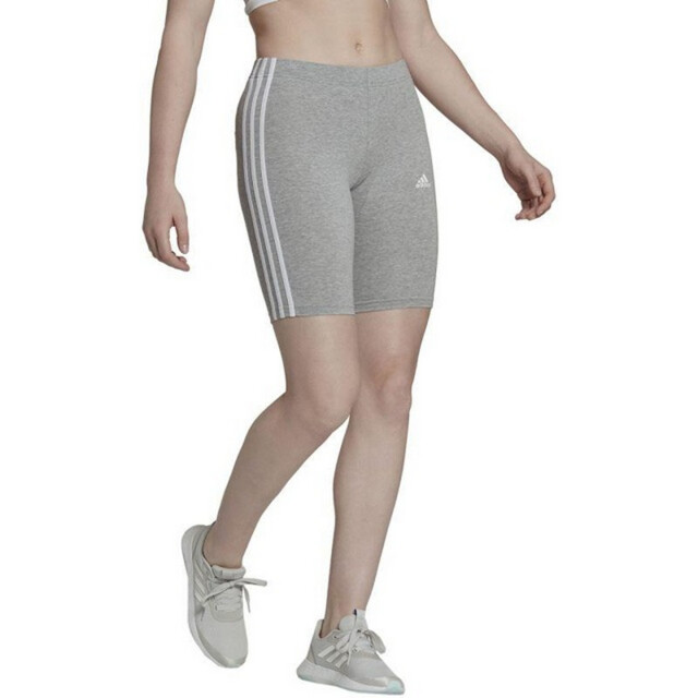 Adidas Dames essentials 3 strepen fietsshort UTPP4672_greysilver large