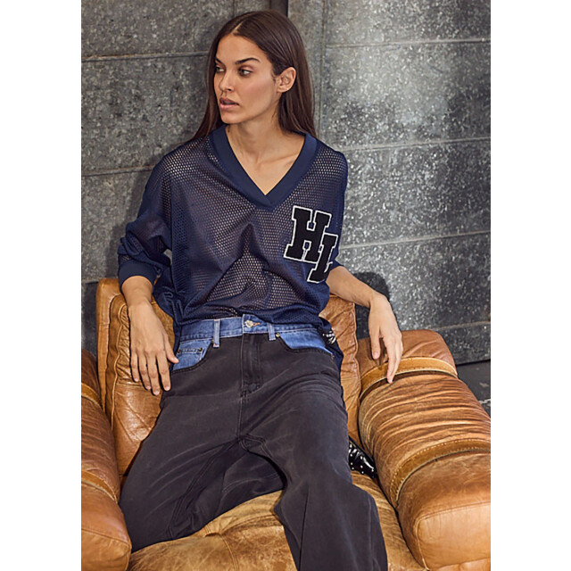 Haute L'Amitié Haute l’amitié drift blouse top navy 9604539646280 large