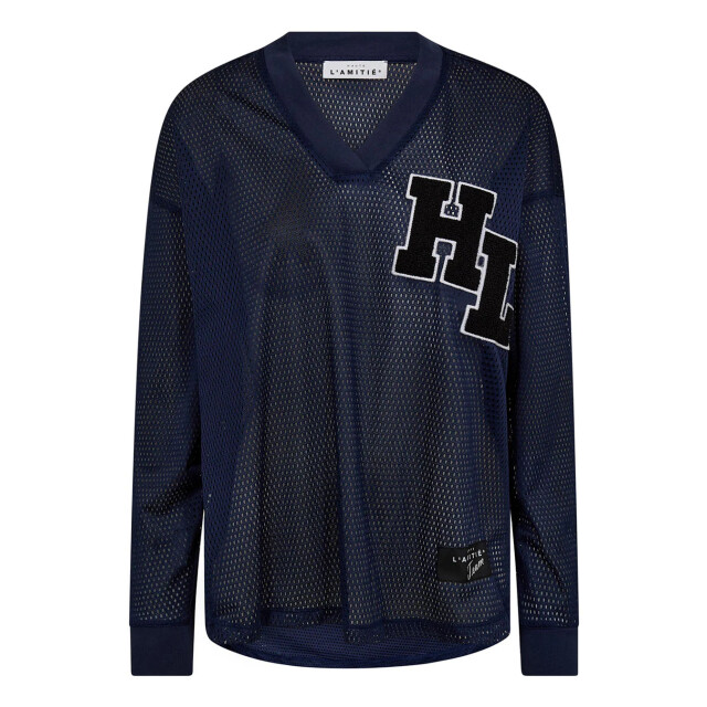Haute L'Amitié Haute l’amitié drift blouse top navy 9604539646280 large