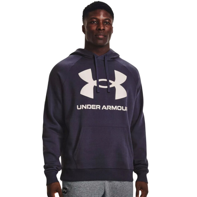 Under Armour Heren rival groot logo fleece training hoodie UTPP5542_violet large