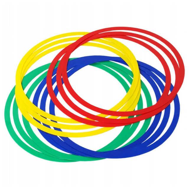 SMJ Sport Plastic hoepels (set van 12) UTPP1024_yellowredgreenblue large