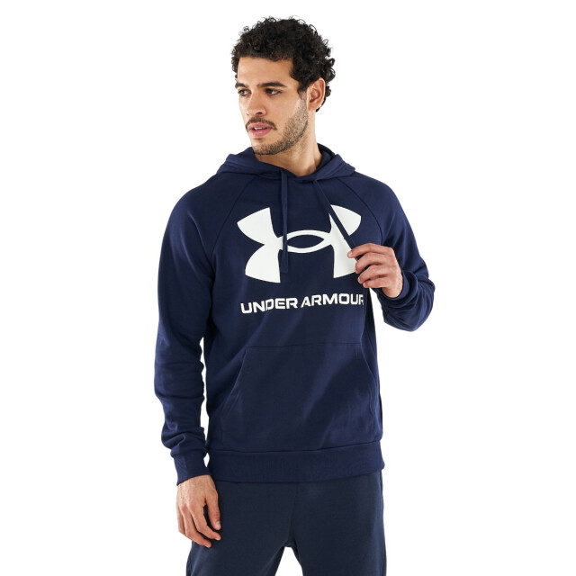 Under Armour Heren rival groot logo fleece training hoodie UTPP5542_navyblue large