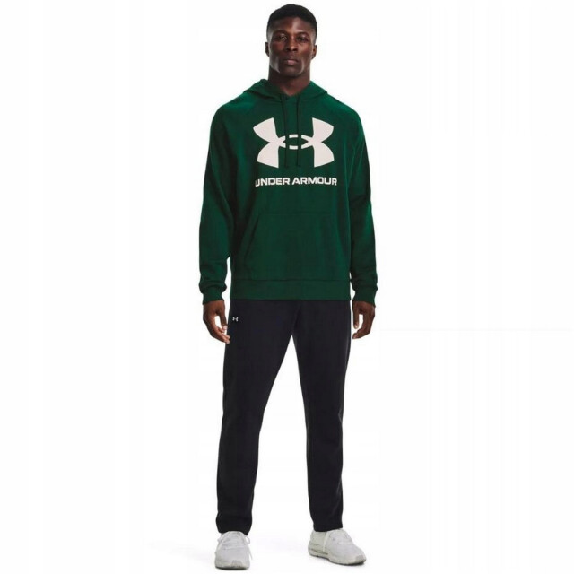 Under Armour Heren rival groot logo fleece training hoodie UTPP5542_darkgreen large