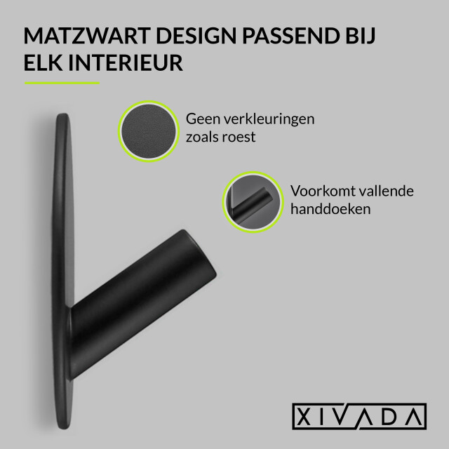Xivada Handdoekhaakjes xavi zelfklevend rvs - set van 2 3193561 large