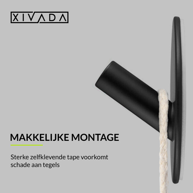 Xivada Handdoekhaakjes xavi zelfklevend rvs - set van 2 3193561 large