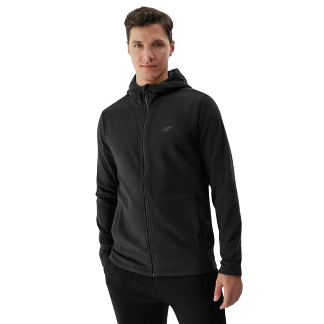 4F Heren m176 fleece full zip hoodie UTPP5635_black large