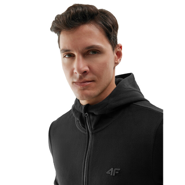 4F Heren m176 fleece full zip hoodie UTPP5635_black large
