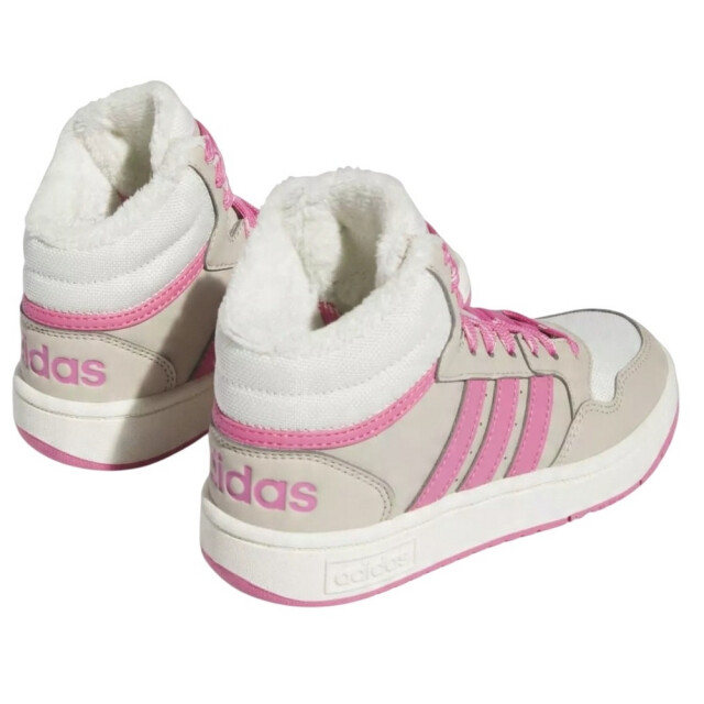 Adidas Kinder/kids hoops 3.0 mid cut trainers UTPP5022_whitepink large