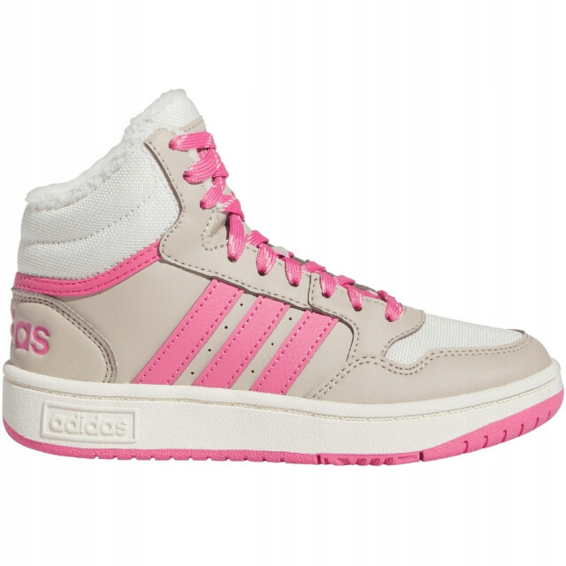 Adidas Kinder/kids hoops 3.0 mid cut trainers UTPP5022_whitepink large