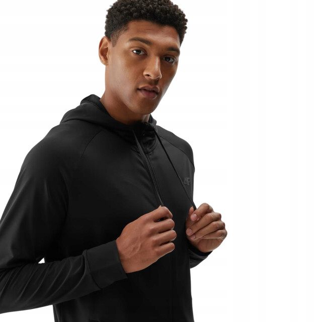4F Heren waw24tfswm403 hoodie met volledige rits UTPP5547_black large