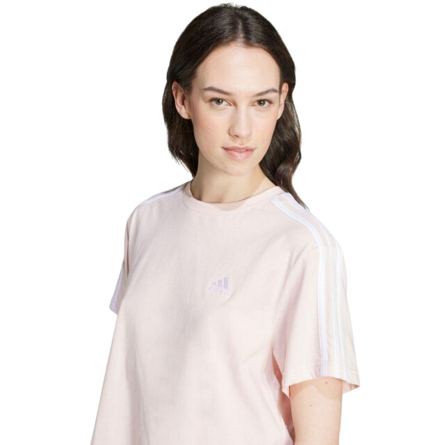 Adidas Dames essentials 3 strepen single jersey gewaad top UTPP3192_beige large