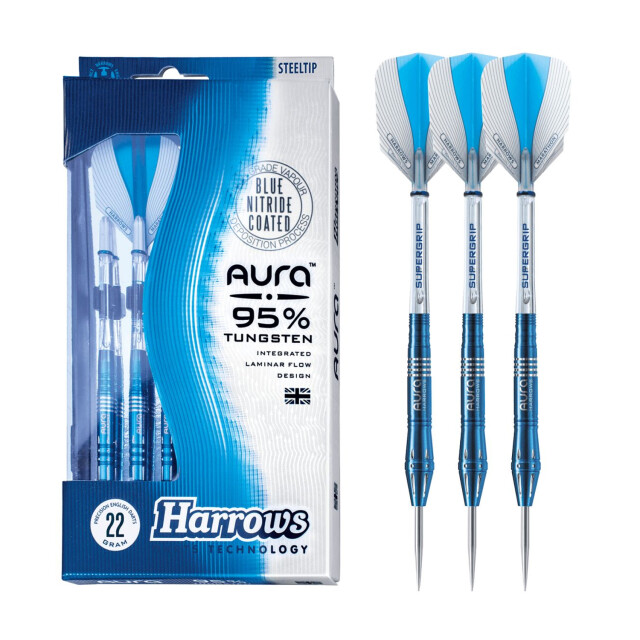 Harrows Aura stalen tip dartpijlen UTPP2615_bluesilver large
