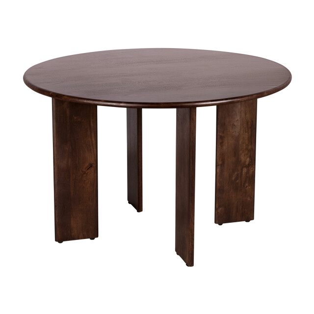 Lewis & Loft Eettafel lila -rond ⌀120 fsc® mangohout walnoot 3245706 large