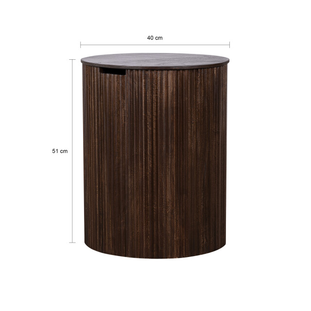 Lewis & Loft Bijzettafel lonne fsc® mangohout – ⌀40 – walnoot 3245705 large