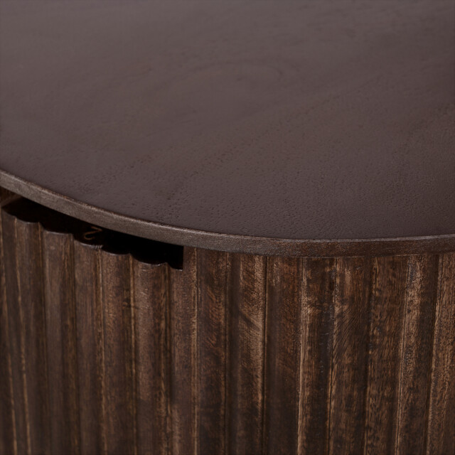 Lewis & Loft Bijzettafel lonne fsc® mangohout – ⌀40 – walnoot 3245705 large