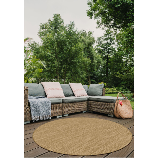 Muratap Brussels uni buitenkleed – rond effen indoor & outdoor vloerkleed – tuinkleed, 3239518 large
