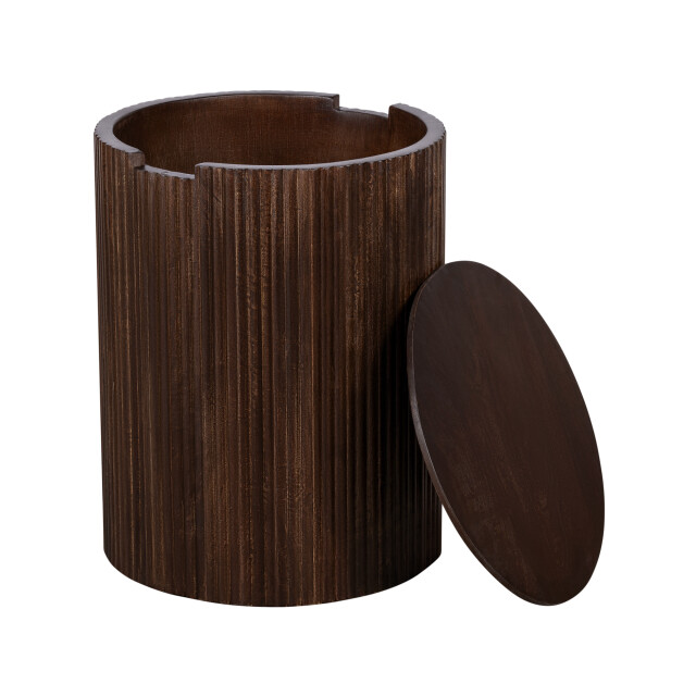 Lewis & Loft Bijzettafel lonne fsc® mangohout – ⌀40 – walnoot 3245705 large