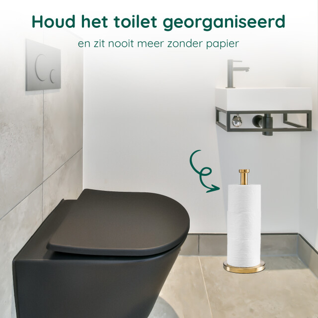 Xivada Reserverolhouder lotis vrijstaand voor 3 wc rollen - 3195465 large
