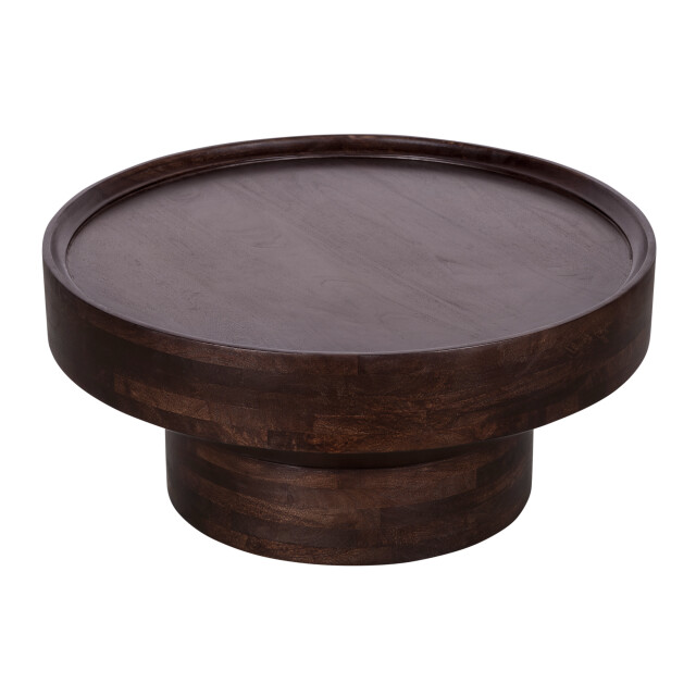 Lewis & Loft Salontafel luus fsc® mangohout ⌀80 walnoot 3245702 large