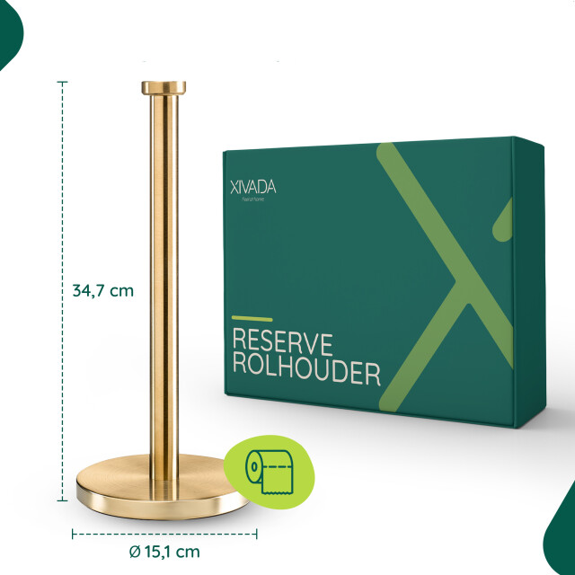 Xivada Reserverolhouder lotis vrijstaand voor 3 wc rollen - 3195465 large