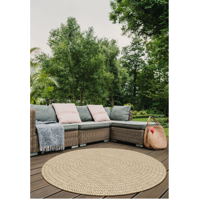 Muratap Brussels vintage buitenkleed – rond indoor & outdoor vloerkleed – tuinkleed, 3239509 large