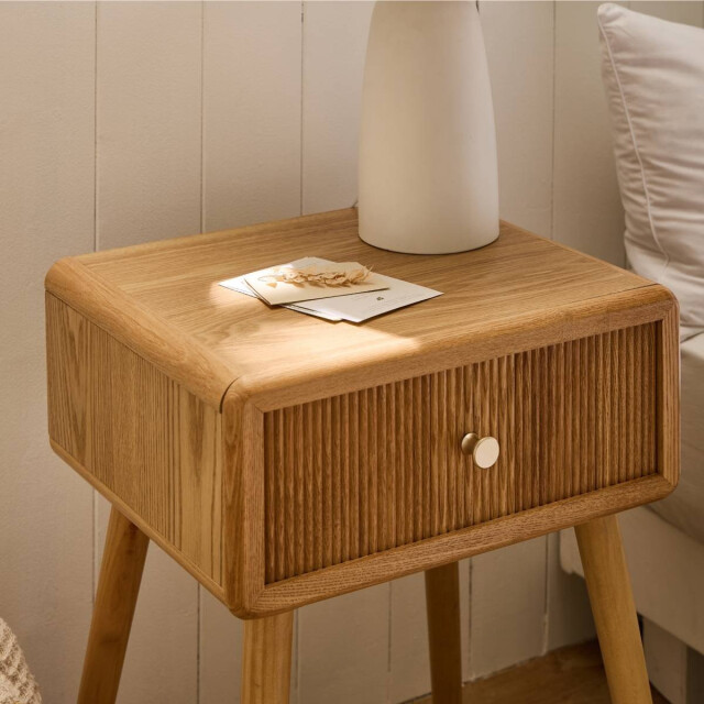 CaliCosy Nachtkastje met 1 lade en latten front l42 cm ava 3245906 large